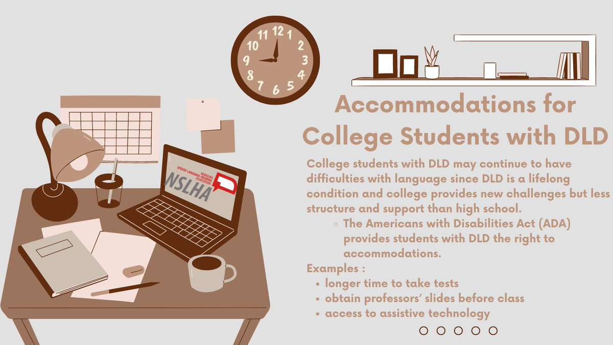 Learn more about supporting college students with DLD by visiting dldandme.org/what-you-shoul…   @ASHAweb @DLDandMe @UNO_SLA #NSLHM #DLD #DLDawareness #advocacy