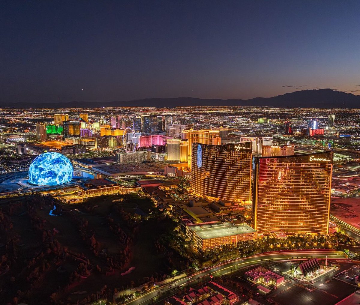 The Las Vegas Strip, 1964 vs 2024.