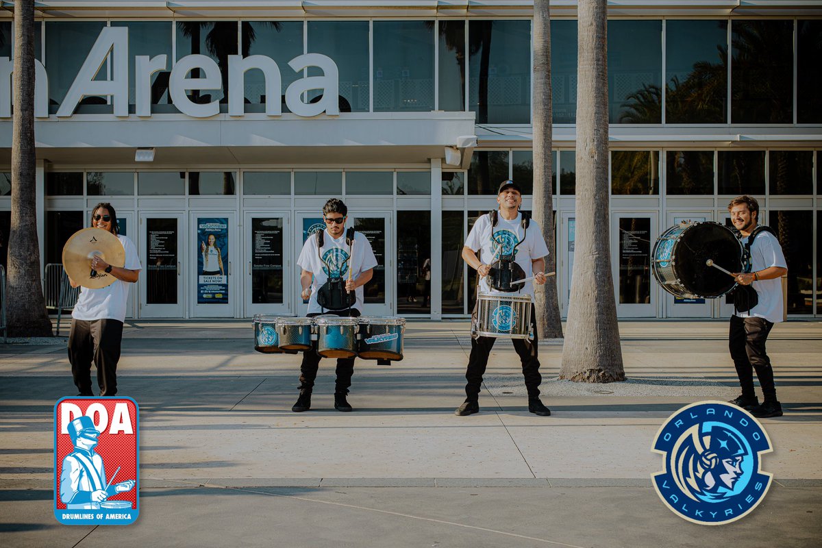 DLinesOfAmerica's tweet photo. DOA Live is the official drumline of the Orlando Valkyries, pro volleyball.   #drumline #volleyball #orlandovalkyries #DOAlive #provolleyball #DrumlinesOfAmerica https://t.co/mQic7DxL9T