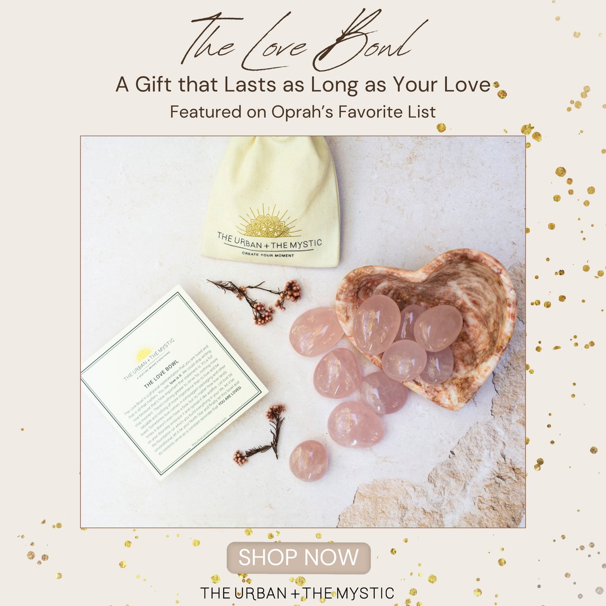 As seen on #OprahsFavoriteThings list, The Urban +The Mystic has a gift that lasts as long as your love! Shop Now at theurbanandthemystic.com #gifts #meditation #reiki #crystalreader #medium #theurban+themystic #courtneyabbiati @theurbanandthemystic