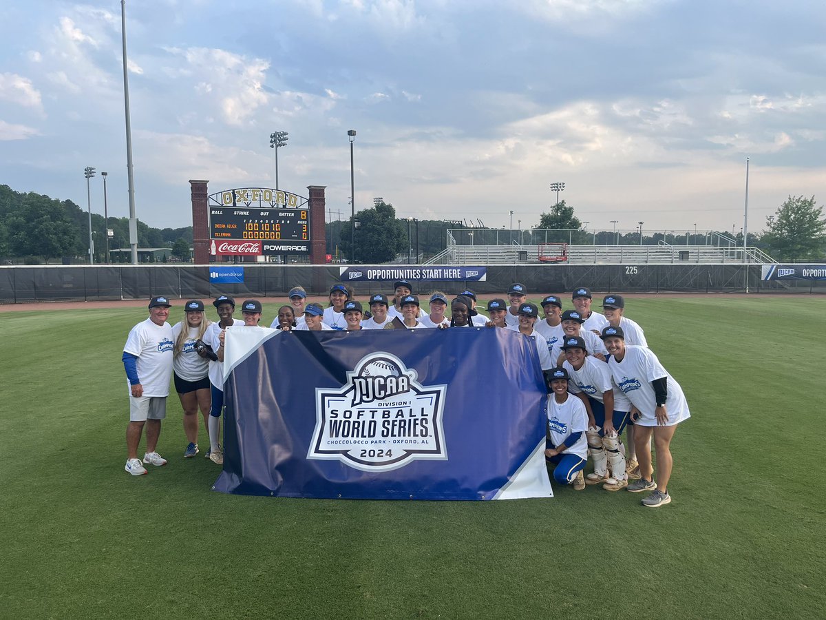 IRSCAthletics's tweet photo. PIONEERS WIN!!! Indian River are the 2024 NJCAA D1 National Champions!

They defeated the #1 seed McLennan not once, but twice to clinch the World Series title. https://t.co/hznpw7UKSV
