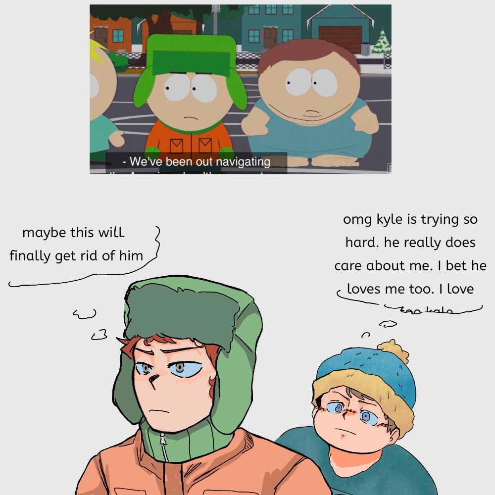 Bro I have so many jokes up my sleeves just you wait

 #southpark #southparkfanart #sptwt #cartman #ericcartman #kylebrovloski #spkyle #kyman #spkyman #kymanfanart