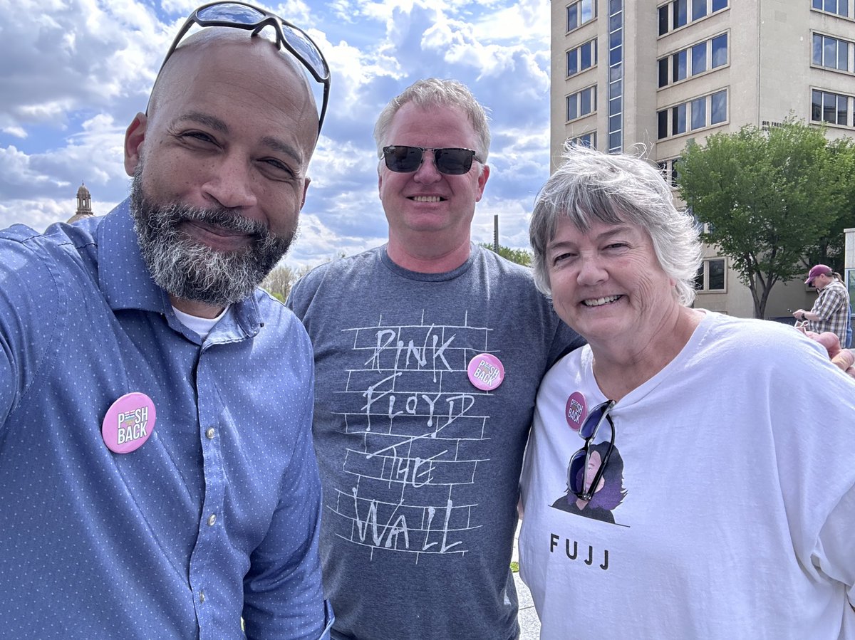 Thanks to everyone who came out today for the Enough is Enough rally at #ableg including Kathy & Dave who came all the way down from Cold Lake!