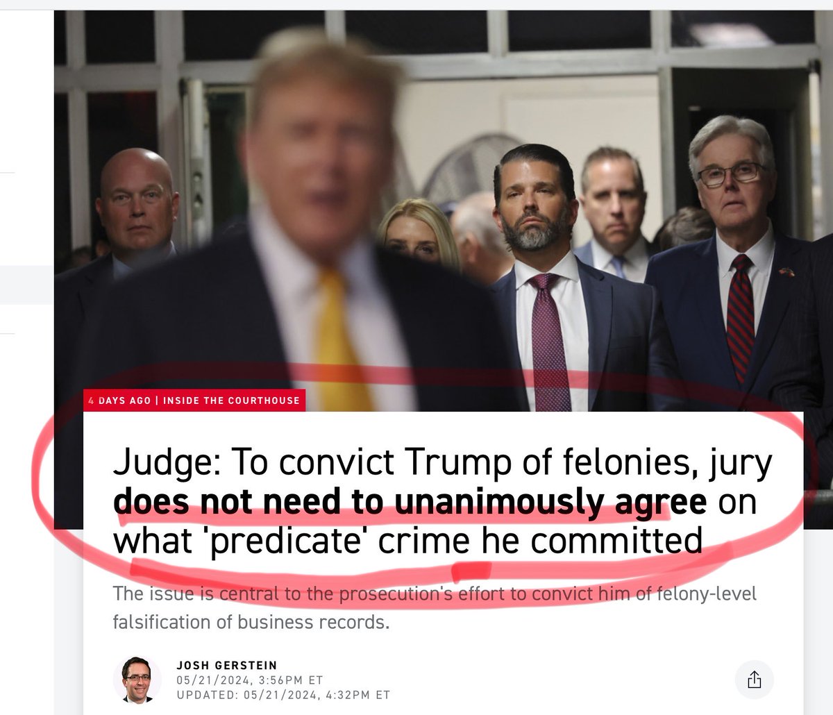 This is what I was referring to yesterday with @megynkelly on @MegynKellyShow We’ve been through the whole #TrumpTrial now and not even the judge knows what “other crime” the defense is supposed to defense against This is a farce, a kangaroo court Merchan is reprehensible