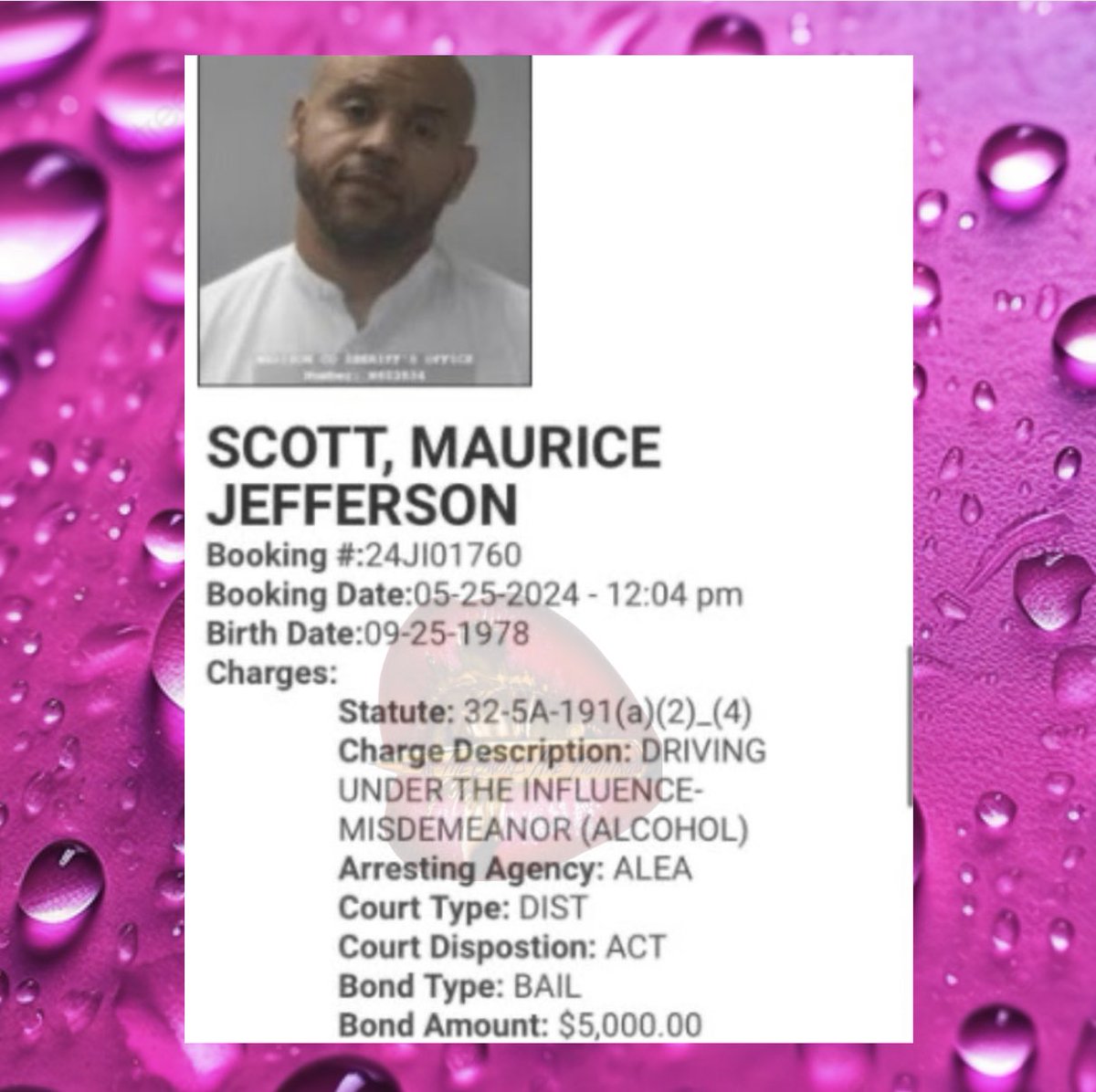 baddietvv's tweet image. Love &amp;amp; Marriage Huntsville Star #MauriceScott Arrested For DUI 
#lamh #ownnetwork