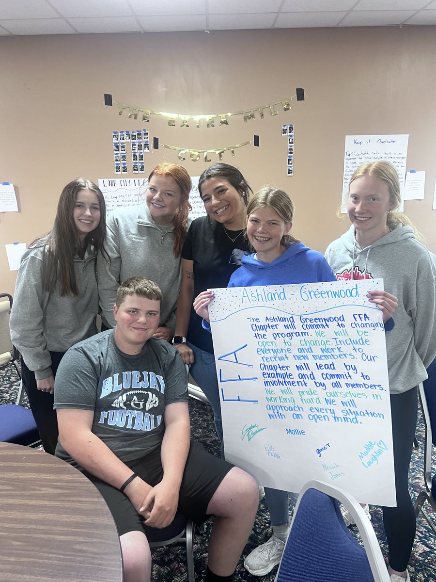 While attending chapter officer leadership training (COLT) in Aurora this week, FFA officers focused on leadership development and chapter planning for the upcoming school year. #agffa #neffa