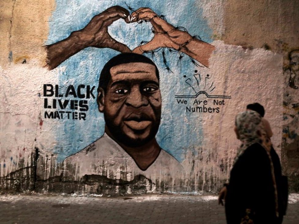 George Floyd mural in Gaza
