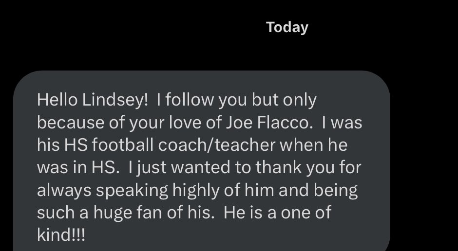 There are DOZENS OF US in the Joe Flacco fan club