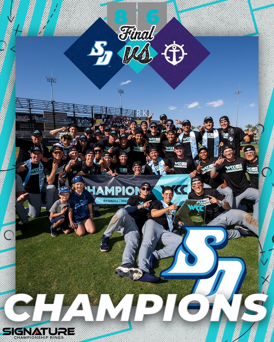 The 2️⃣0️⃣2️⃣4️⃣ #WCCsports Baseball Tournament Champions 🏆 @USDbaseball