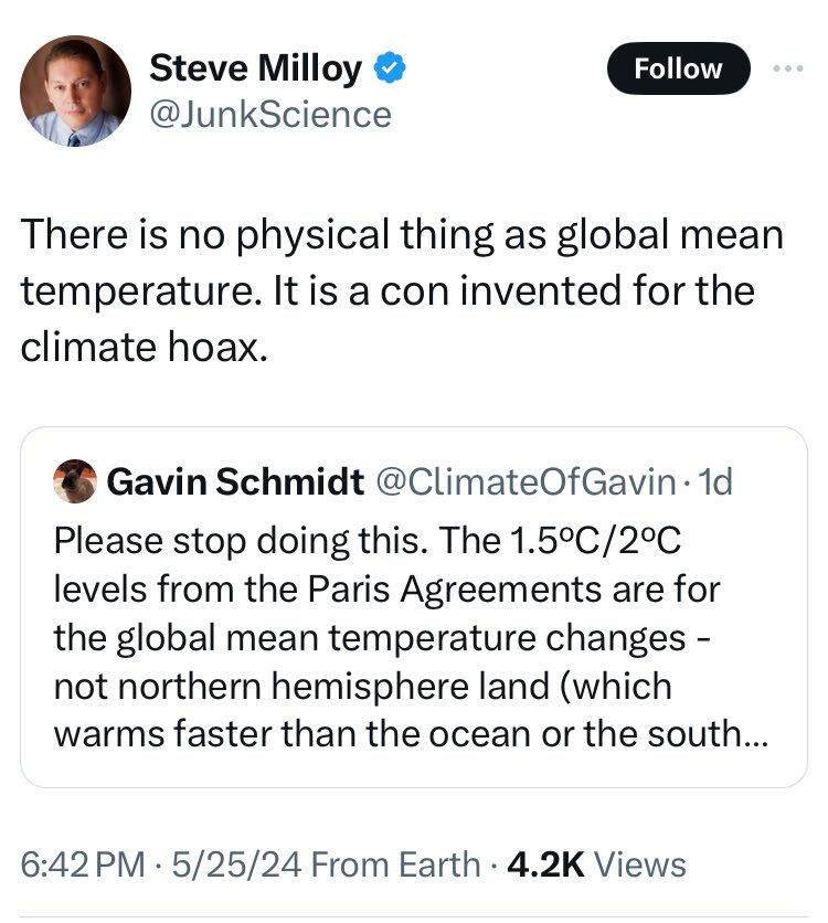 Now climate deniers are denying the existence of basic mathematics because it’s inconvenient for them. 🤣
