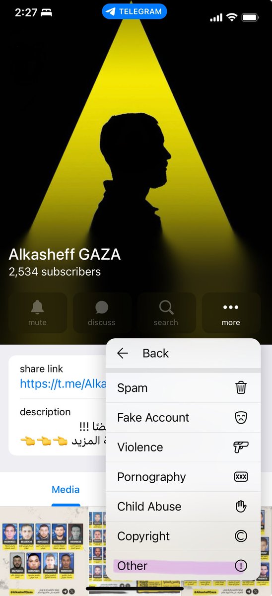 @Namecheap Ya’ll now that we’ve locked their X privileges, we need you to report the Israeli army extortion Telegram account! Go to t.me/AlkasheffGaza Report the account AND posts: “This account is engaging in extortion and posting people’s private information without consent.”