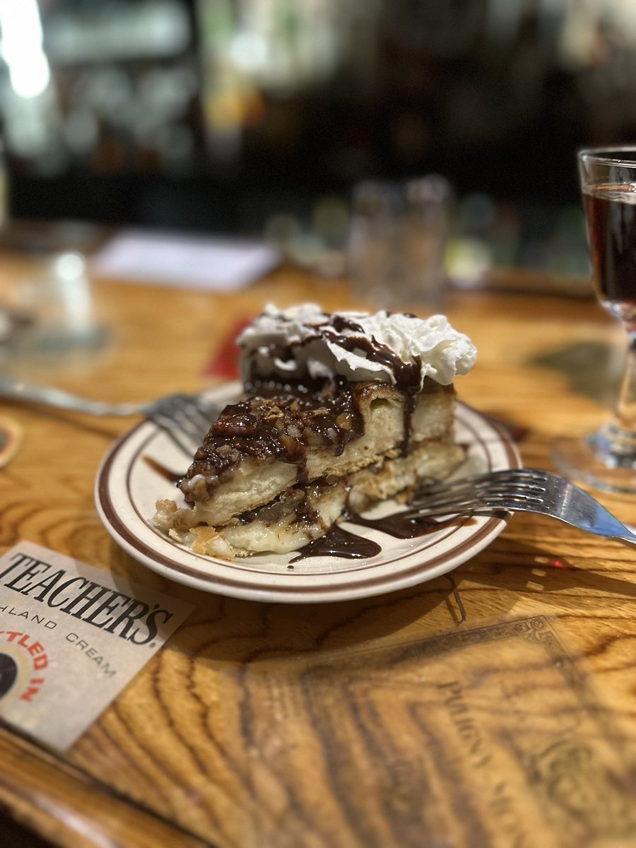 Rate this homemade double layer Turtle cheesecake (served warm) from an Omaha Steakhouse