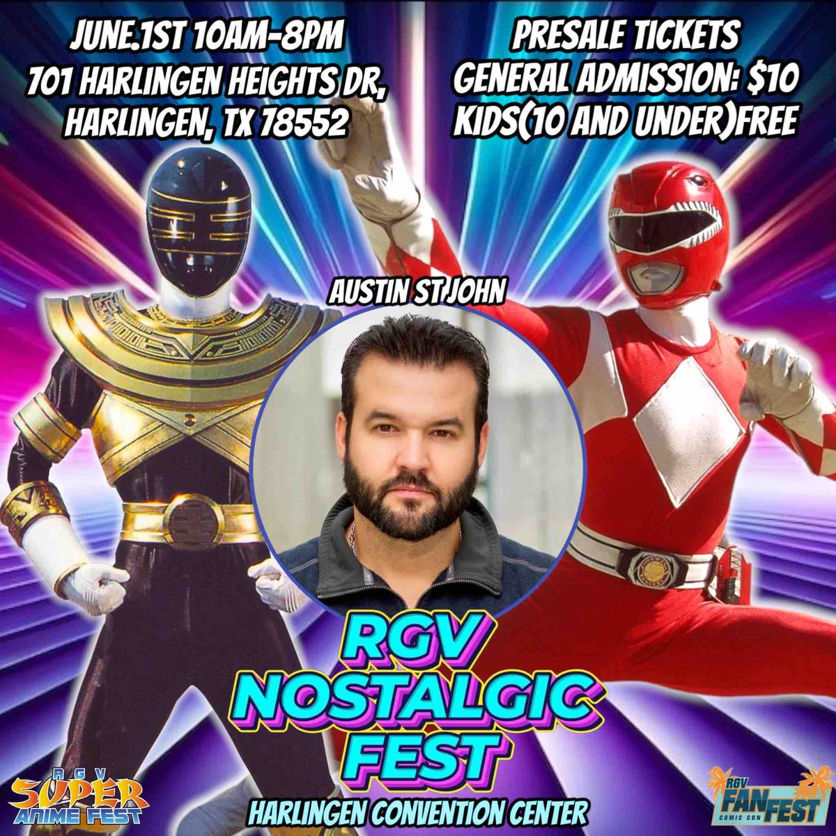 I’m teleporting into RGV Nostalgic Fest next weekend, June 1st, 10am-8pm in Harlingen, TX! I’ll be there all day to answer questions, sign autographs and take pictures with you! austinstjohn.komi.io #powerrangers #mmpr #redempt1on #rangertoreaper