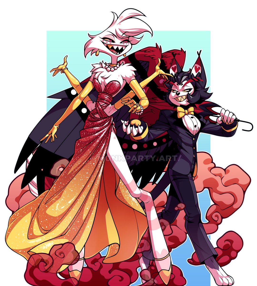 Standees are done!!! More info below~ #HazbinHotel #HuskerDust
