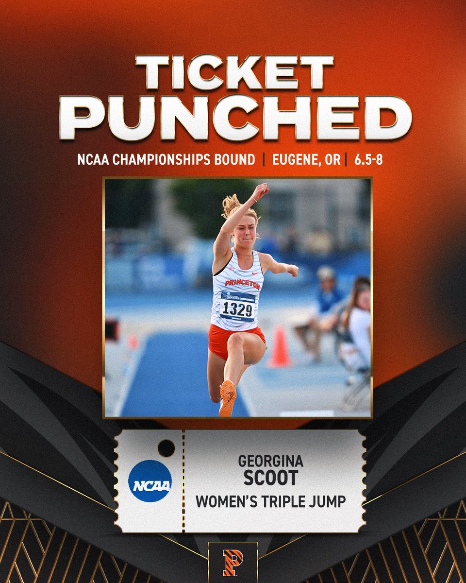 𝐓𝐈𝐂𝐊𝐄𝐓🎟️ 𝐏𝐔𝐍𝐂𝐇𝐄𝐃 🥊 Georgina Scoot leaps her way to Eugene, OR in women’s triple jump!⭐️🌿 #GoTigers