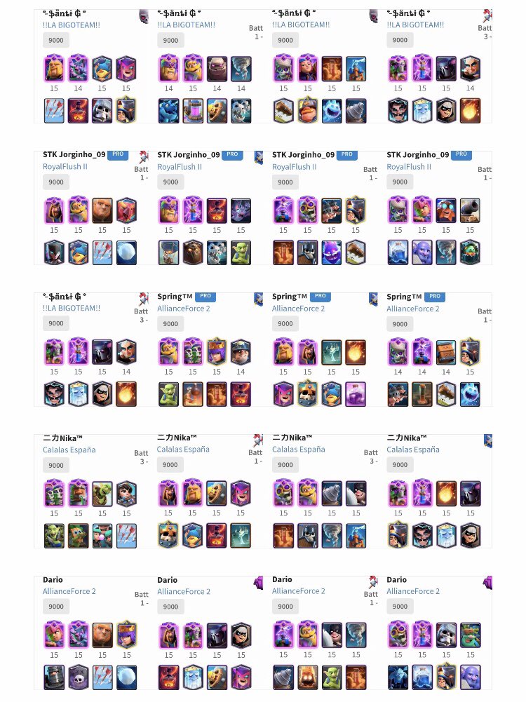 トップランカーのデュエルデッキ18セット！🆕📚✨
進化ウィザード🧙・ボイド入り！🔥
#クラロワ #クラン対戦 #CRL24