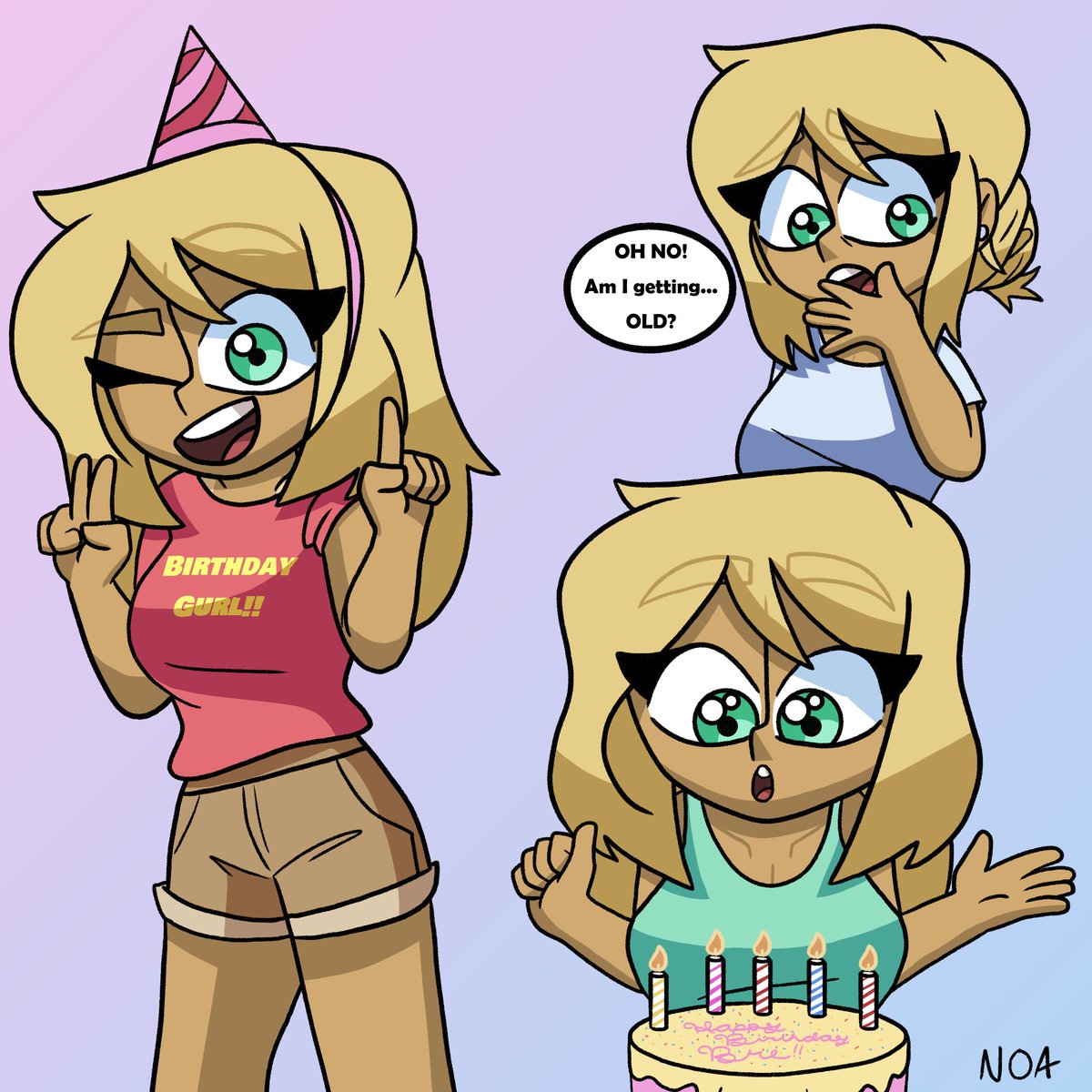 NOArtHere1's tweet photo. I AM SO SORRY BRI!
I forgot that it was Bri's birthday on May 22nd.
Girl's now 21!
Happy Belated Birthday Bri Bird!
.
.
.
#LBirds #BriBird #OriginalCharacters #OriginalArt #Webcomic https://t.co/7HvWyDKBGm