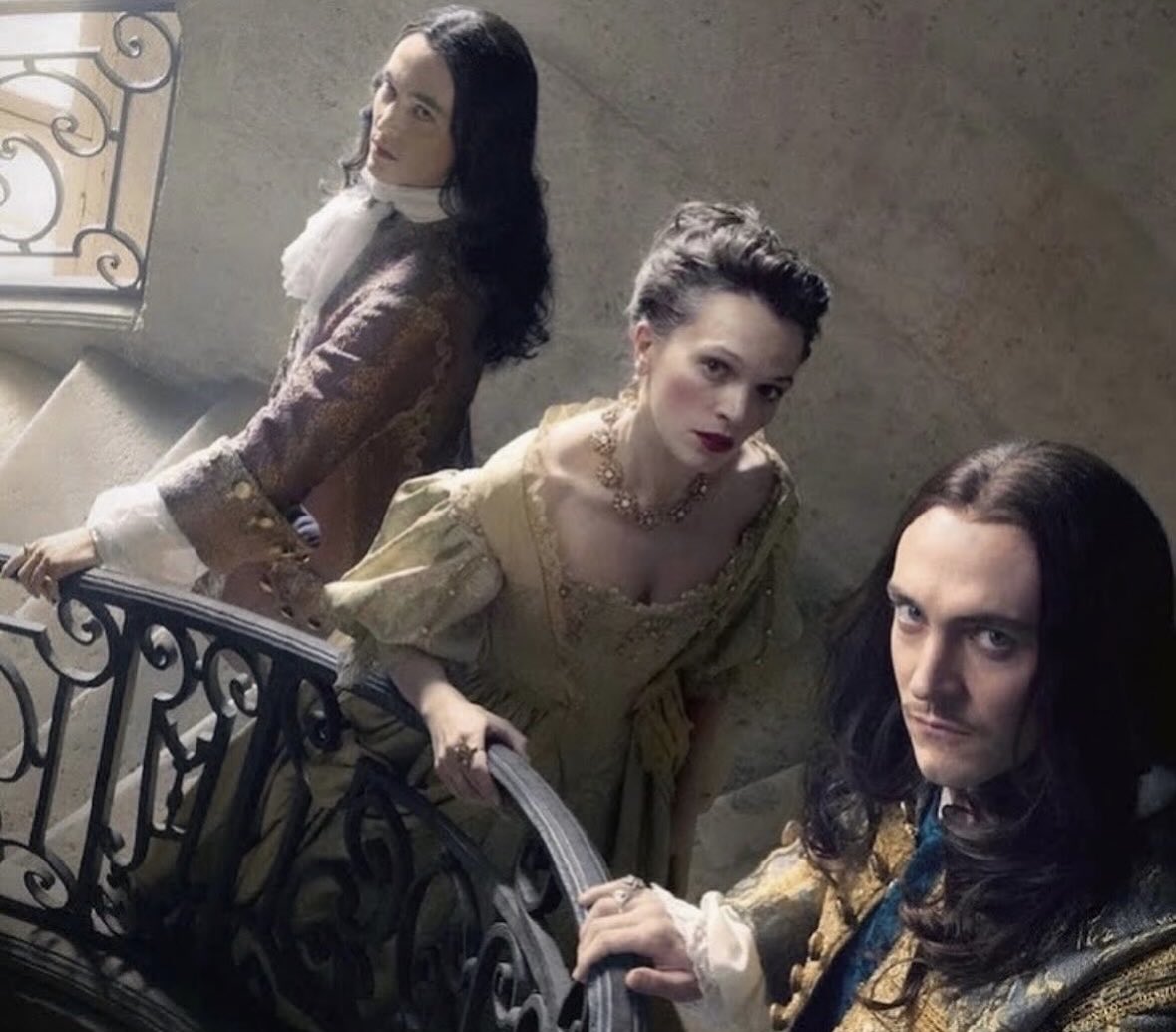 #GeorgeBlagden #AnnaBrewster and #AlexVlahos posing for some #Versailles #character #intrigue for #SunKingSunday