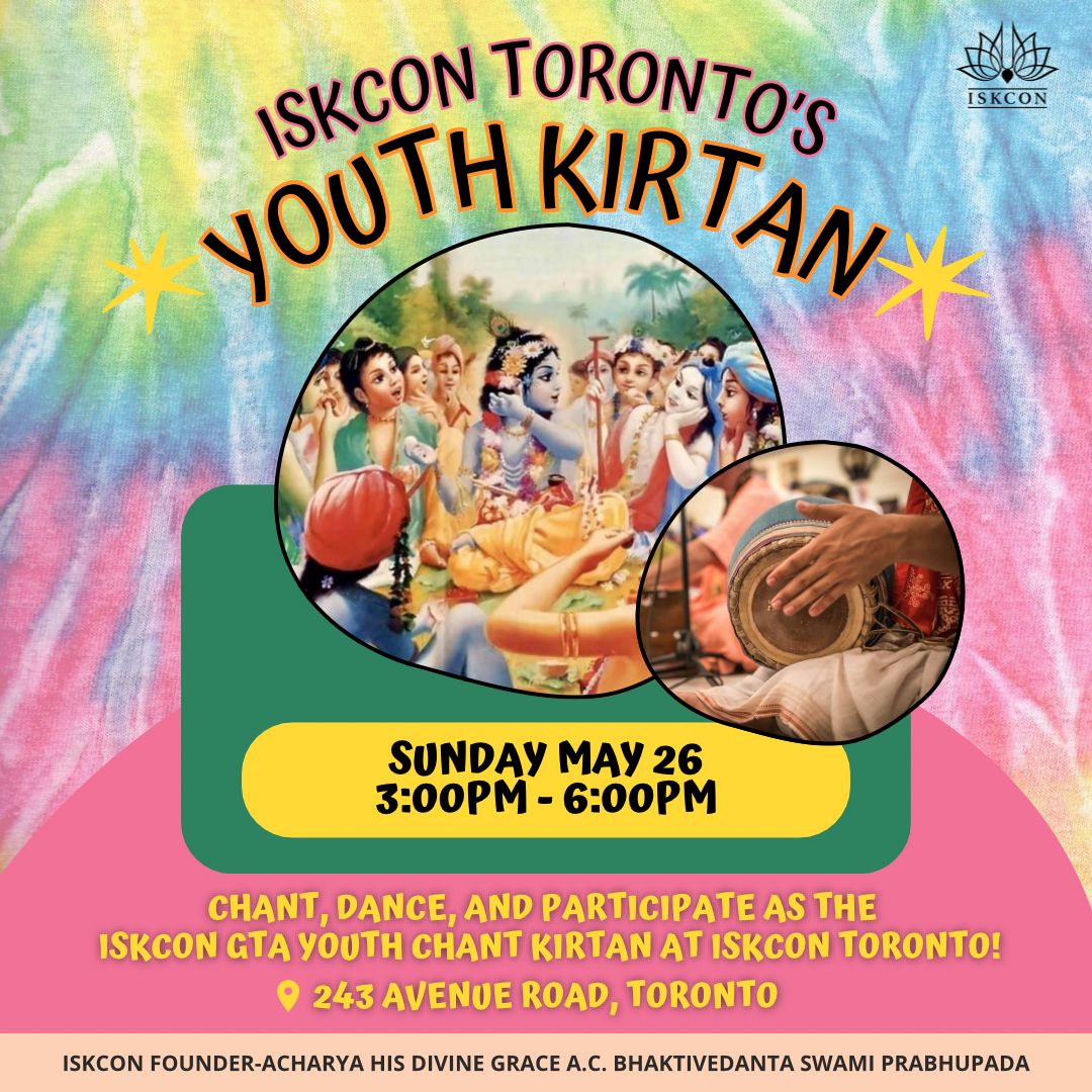 Join us tomorrow for 3 special events more info at torontokrishna.com