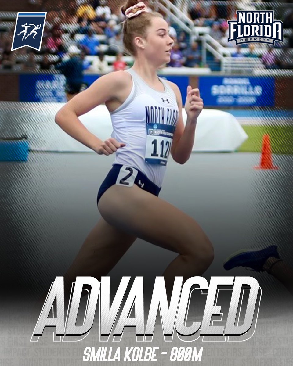 🎟TICKET PUNCHED🎟 @OspreyXCTF's Smilla Kolbe records a time of 2:02.36 in the 800m & punches her ticket to the @NCAATrackField Championship! 💯 #ASUNBuilt | #SWOOP