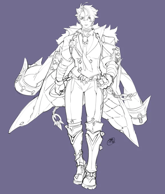 忙しくてツイーヨしてなかったけど元気ですこっちは初描きなのにしっくり来すぎて笑っていたリオセスリ 