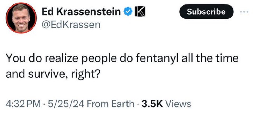 Whenever I want to see the worst possible take on a current event, I immediately go look at what the Krassensteins are posting. They’ve never failed me.