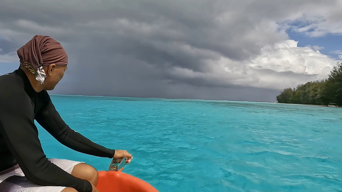 The squalls circled, but did not amount to much… #ossFrenchPolynesia #FrenchPolynesia #swimming #wild #Pacific #Moorea