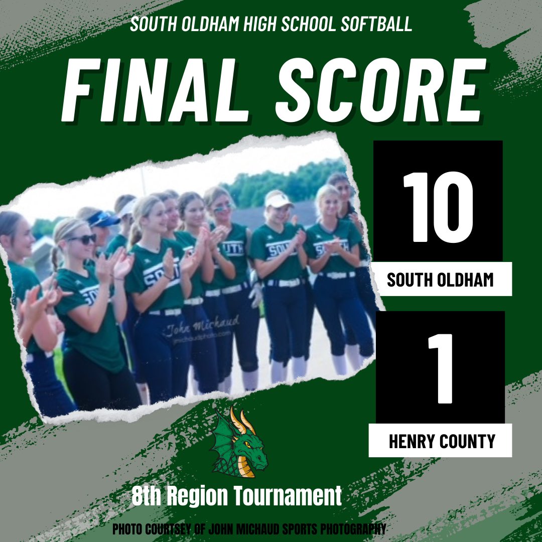 sohssoftball's tweet photo. The Dragon’s are on their way to play at Ulmer Stadium Monday @ 8:00 pm. Come out and cheer them on. Congratulations on your 1st Regional win since 2019!💙🎉💚 https://t.co/IAGwdzCAwQ