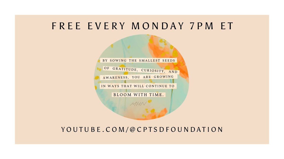 Our YouTube live chat on Healing CPTSD continued this week with our community looking at What Welcoming Friendship Looks Like for trauma survivors. We also looked at how practicing mindfulness can help survivors to handle difficult emotions. buff.ly/3yvl4Zi