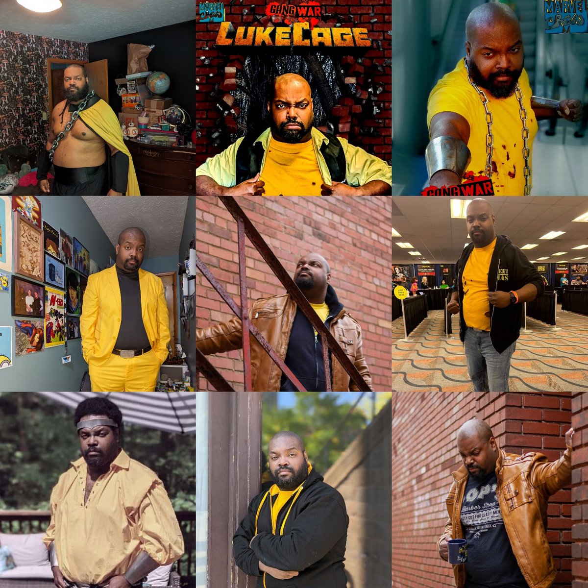 cagedbishopcos's tweet photo. Evolution of a hero.. SWEET CHRISTMAS! #perceptionblerd #unapologeticallyblerd #cagedbishopcosplay #LukeCage #sweetxmas https://t.co/JMZ6Lr73FX