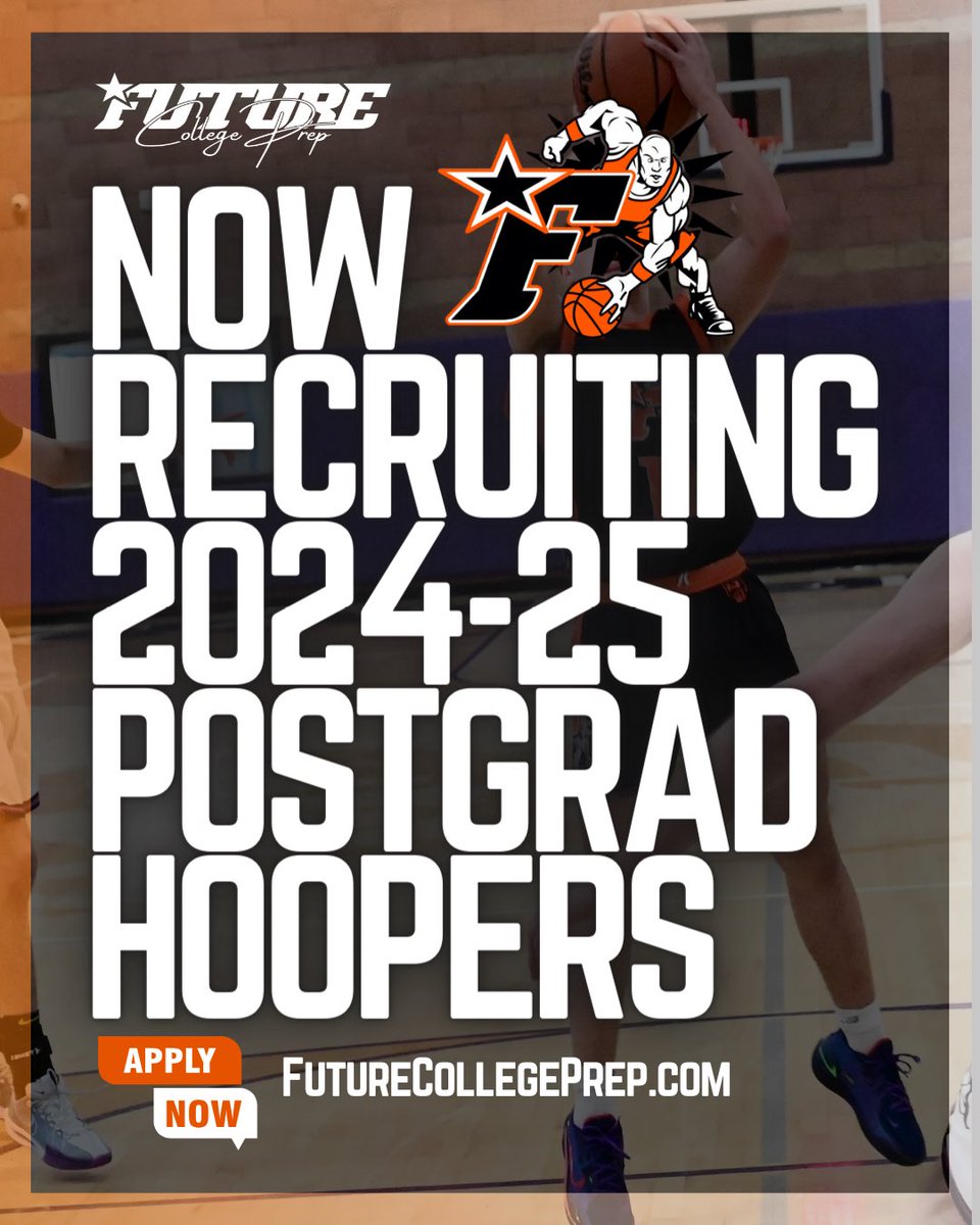 📢 Now Recruiting PostGrad Hoopers For 2024-25. 

•8 Month Program (August-April)
•Irvine, California

APPLY NOW at FutureCollegePrep.com
or click link in BIO!