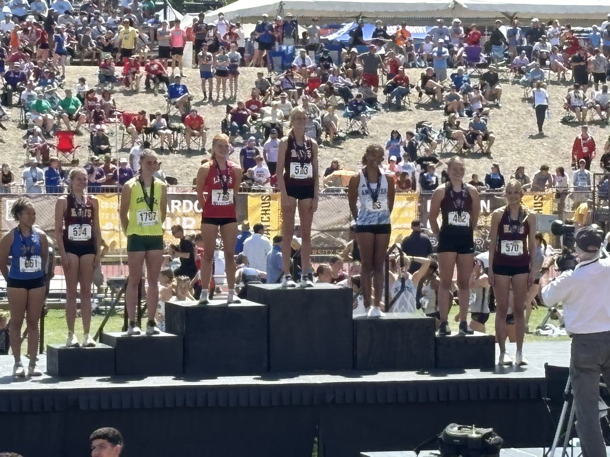 Lilian MaGrath 6th, Lynsi Kanak 7th in The State in Long Jump.