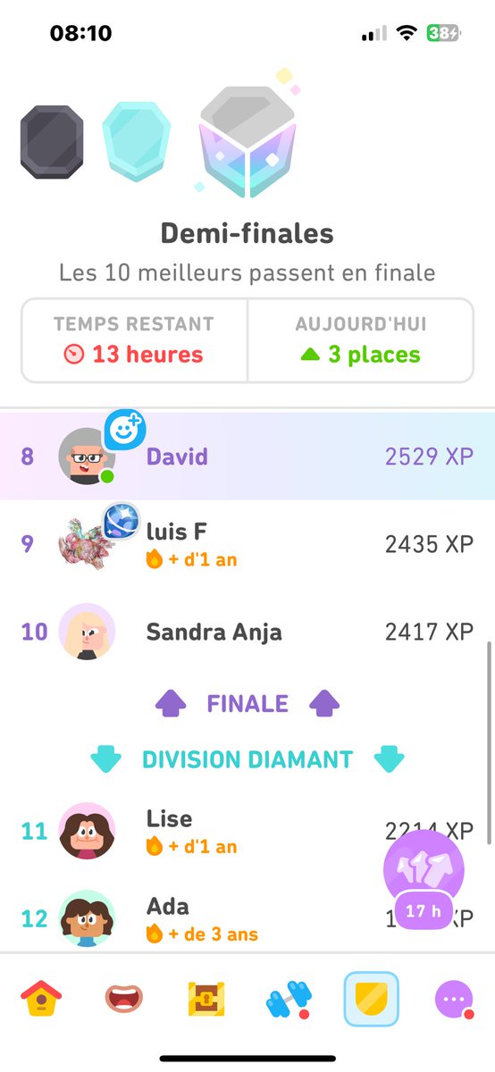DavidVortex's tweet photo. @DuolingoFrance bonjour , les chiffres sont pas bons Kevin !!!
Ce matin les 5 points do de week-end ne sont pas comptabilisés https://t.co/uUtqt7rtCU