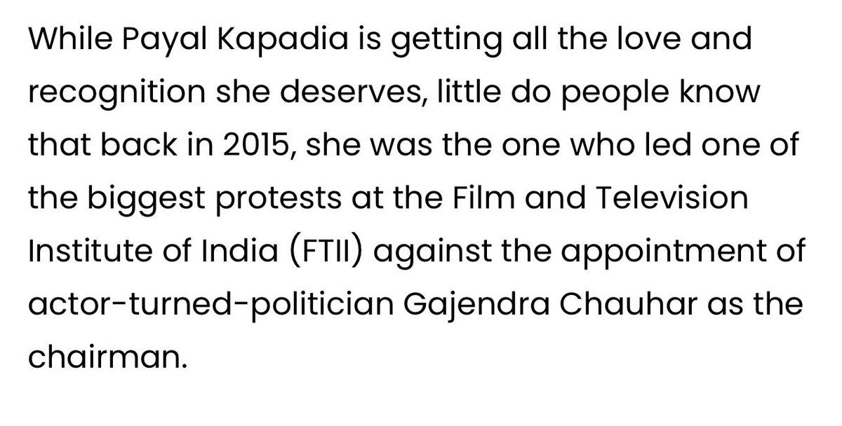 What an achievement. Wow! Many congratulations to @payalkapadia and team “All We Imagine As Light.” You can’t suppress creative people for long. Imagine what all is possible if society, institutions, & the state empower our young, creative people rather than suppressing them.