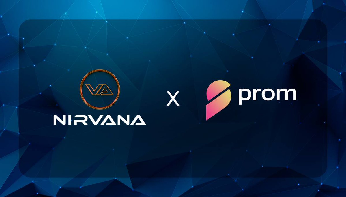 Nirvana x PROM Partnership
We are very excited to be partnering with @prom_io 

Prom is an established crypto project launched in 2019, now supported by every major exchange, including Binance, Upbit, Bybit, Coinbase Custody, and previously Binance US. We also work closely with