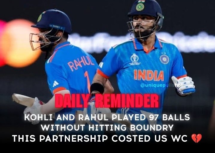 Still wonder how they didn't hit a single boundary for 17 overs..Al-qaedaa na kodakallara @klrahul @imVkohli 🤢