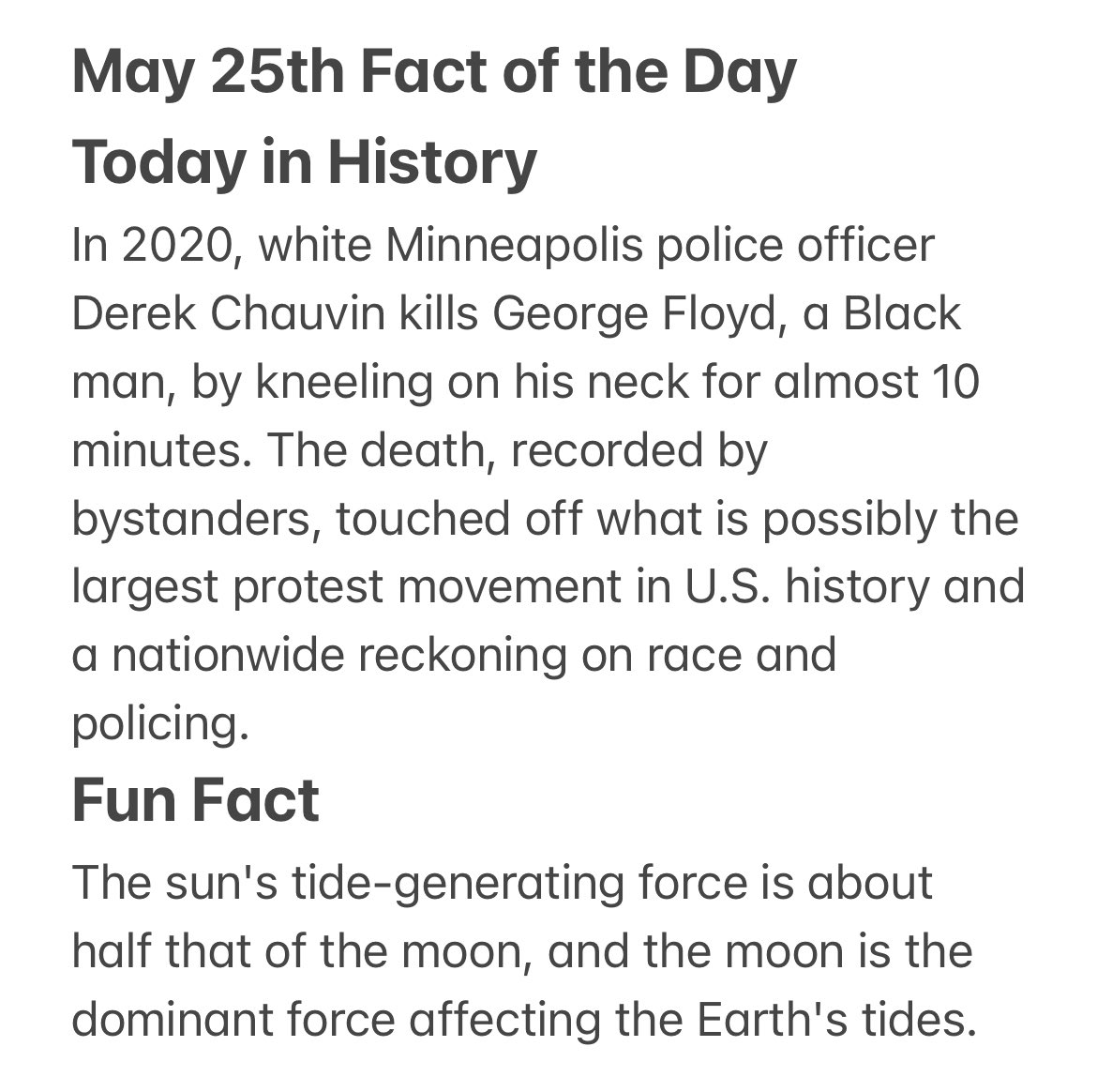 Fact of the Day for May 25th #factoftheday