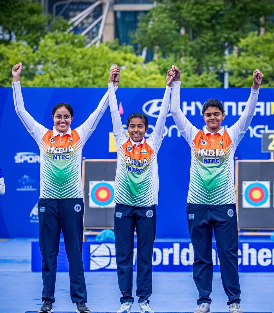 Yecheon Archery World Cup 🏹

India won 2 medals at this World Cup!

Compound Archery Women's Team 🥇
Compound Archery Mixed Team 🥈

No medals in Recurve Archery! 

#ArcheryWorldCup