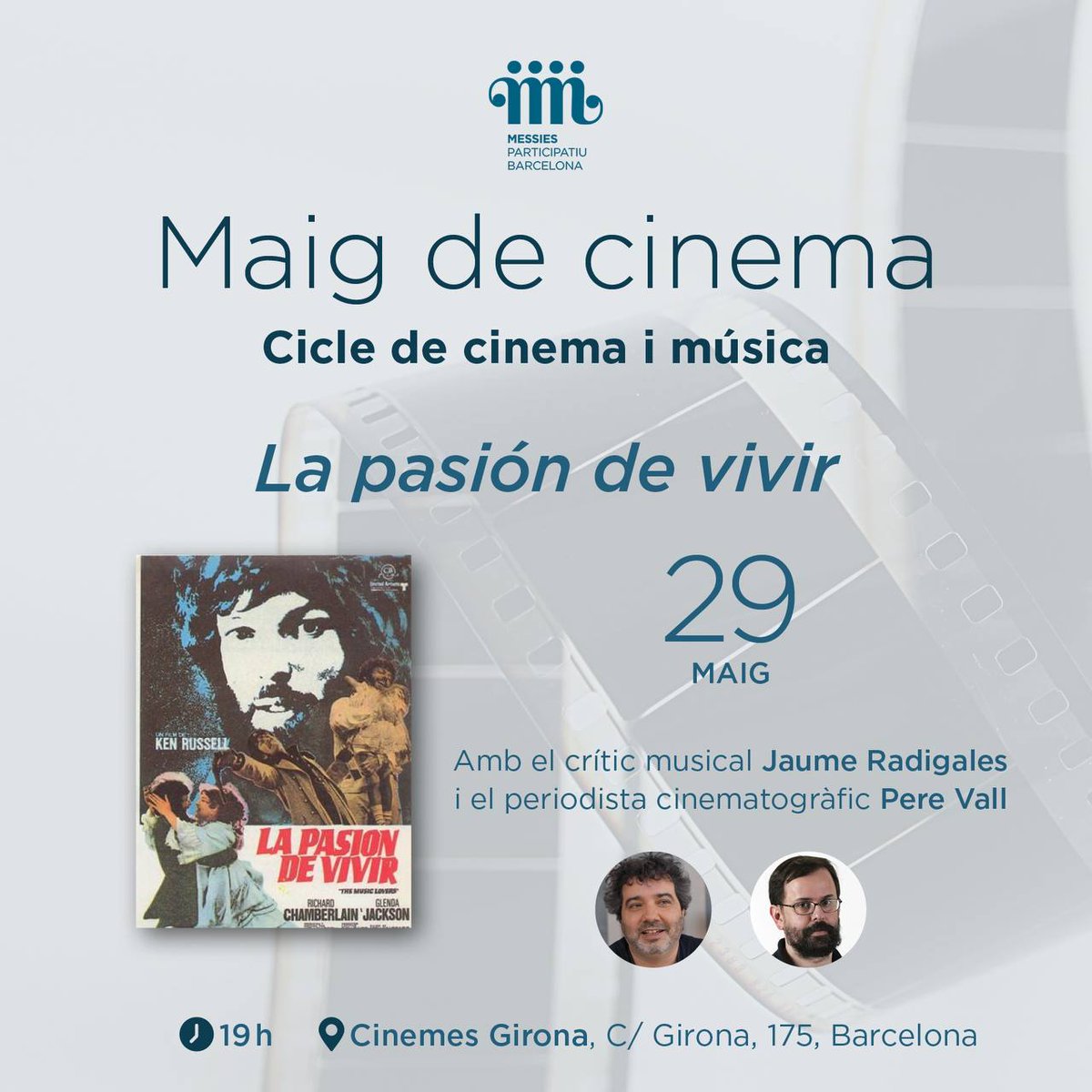 Aquest dimecres, a @Cinemes_Girona , darrera pel·lícula del cicle #cinemaimúsica Amb el crític musical @jaumerb Peter Ilyich #Txaikovski Entrades a la web girona.admit-one.eu/?p=tickets&per…