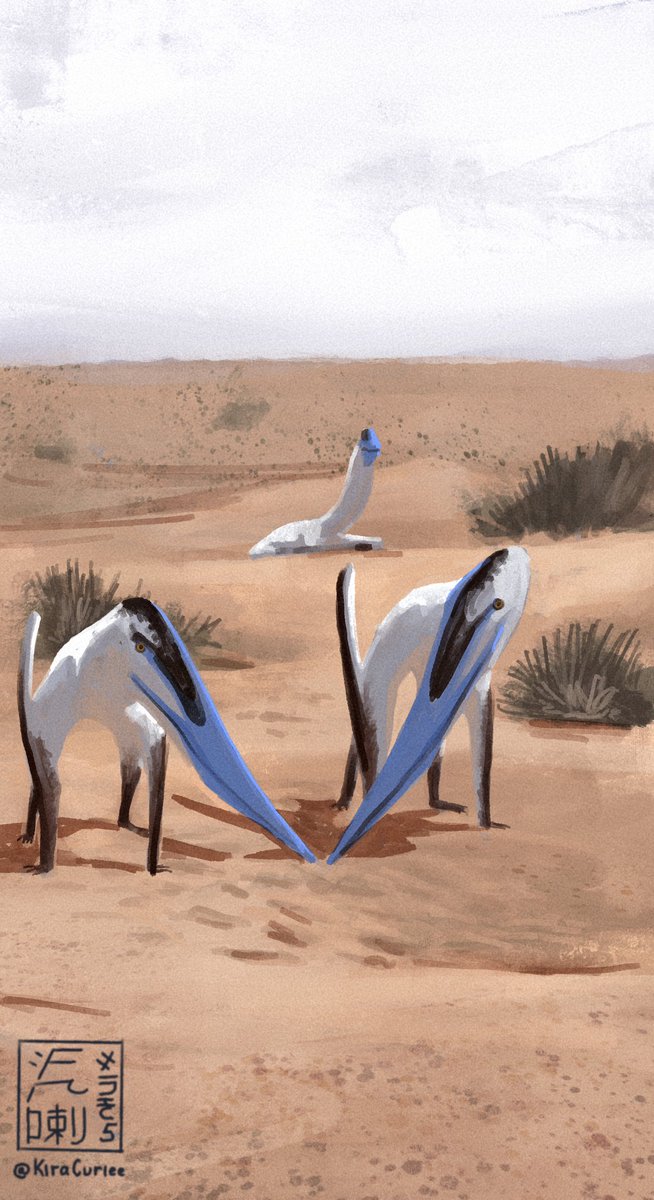 kyrazhuravel's tweet photo. Keresdrakon trio 

#50daysofpterosaurs 25 (half way in yay) https://t.co/XDEHlz7m6e