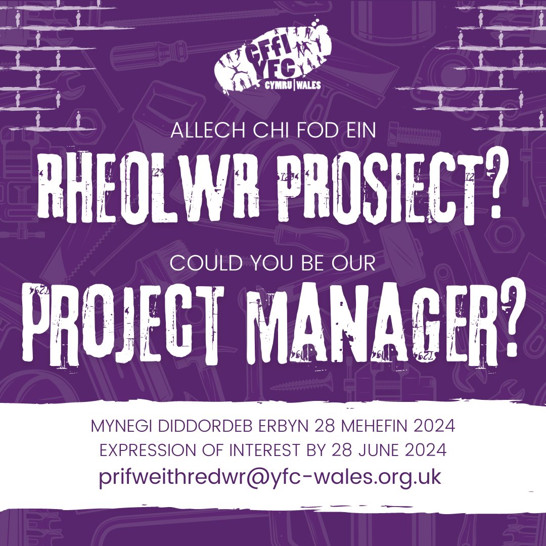 Mae CFfI Cymru yn cychwyn ar brosiect cyffrous i adnewyddu a moderneiddio Canolfan CFfI Cymru. Byddem yn annog unrhyw un sydd ag arbenigedd yn y maes hwn i anfon datganiad o ddiddordeb atom erbyn 28 Mehefin 2024 prifweithredwr@yfc-wales.org.uk 📧👷🏼🛠️