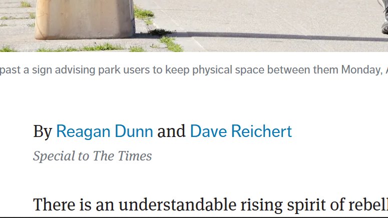 OutragePNW's tweet image. #REICHERT: @reichert4gov pushed #JunkScience #SocialDistancing and #LOCKDOWNS just like @GovInslee and @BobFergusonAG.

His last job was lobbying for #BioTech for #COVID19 in Washington State and nationally.  

#iQuote: &quot;This “lives vs. livelihood” argument, however, rests on a…