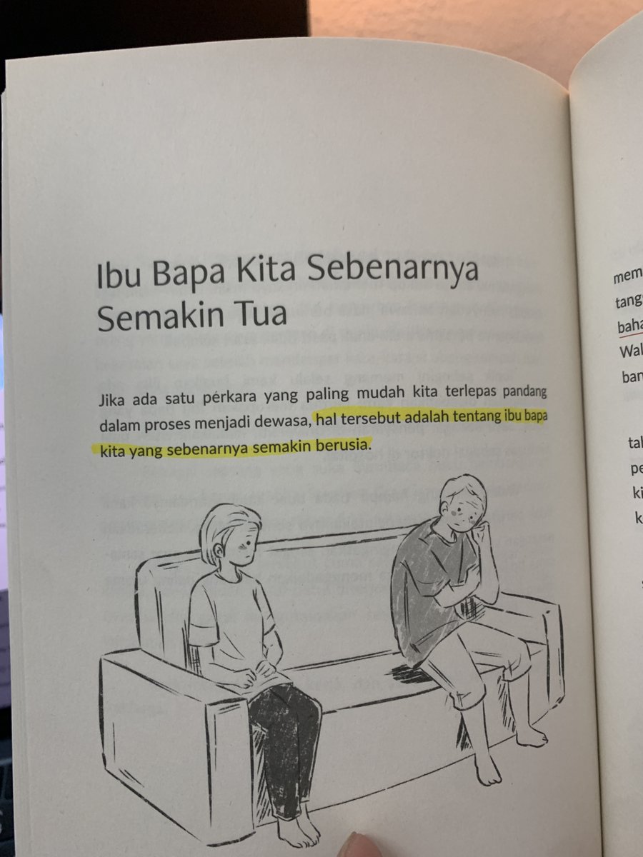 fakhradzi's tweet photo. Ini hakikat berat yang sebahagian kita mungkin tak sedar.

Sedang kita bergelut dengan cabaran menjadi dewasa, ibu bapa juga sebenarnya sedang cuba memahami bagaimanakah seharusnya kelaku orang yang semakin lanjut usianya. 

Tenaga semakin berkurang, anak-anak sibuk dengan kehidupan sendiri dan mula bimbang menghitung berapa hari lagi berbaki untuk diri sendiri. 

*m/s160 Buku 'Kenapa Kerja Tak Habis-Habis'