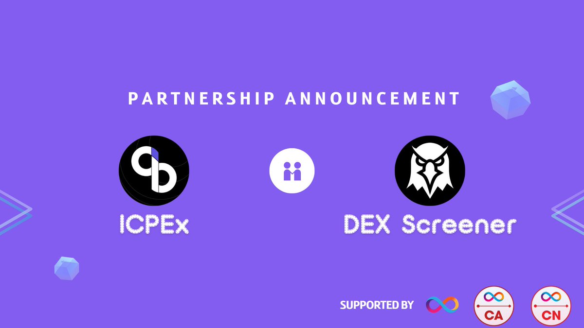 🎁A big gift for #ICP’s 3rd anniversary!👇 🎉Exciting news! We are very happy to announce that DEX Screener @dexscreener has integrated #ICPEx. 🔗dexscreener.com/icp/icpex 👏This is DEX Screener's first attempt to integrate the #ICP ecosystem's DEX, which will broaden the Web3