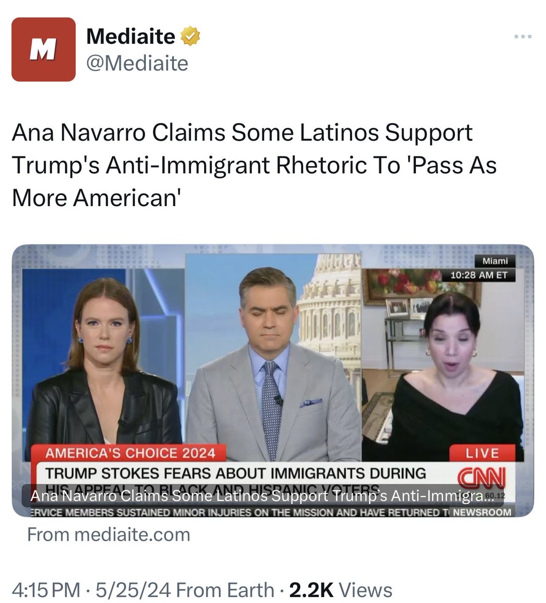 What a rude and hateful thing to say! As if we Americans who happen to be of Latin American descent have to pretend to be “more American”??? We are Americans. And as Americans, we believe in a sovereign nation with real borders!