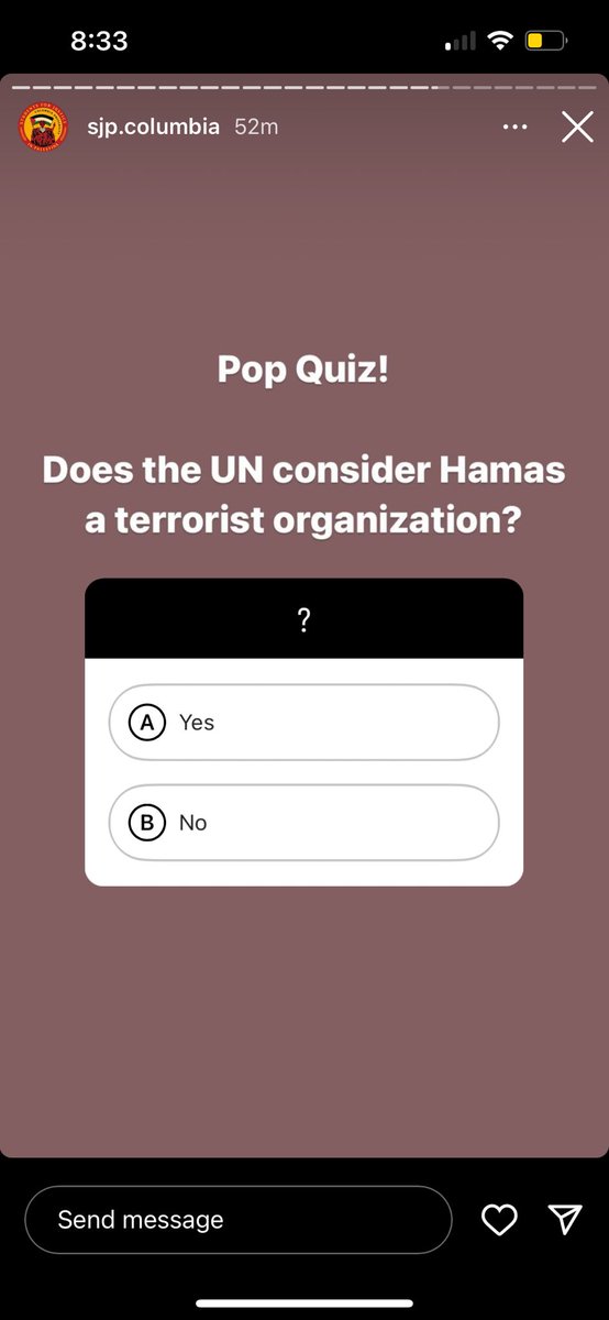 CUJewsIsraelis's tweet photo. The mask has slipped. Columbia SJP justify support for Hamas and Hezbollah. https://t.co/w9Y5A4vFlB