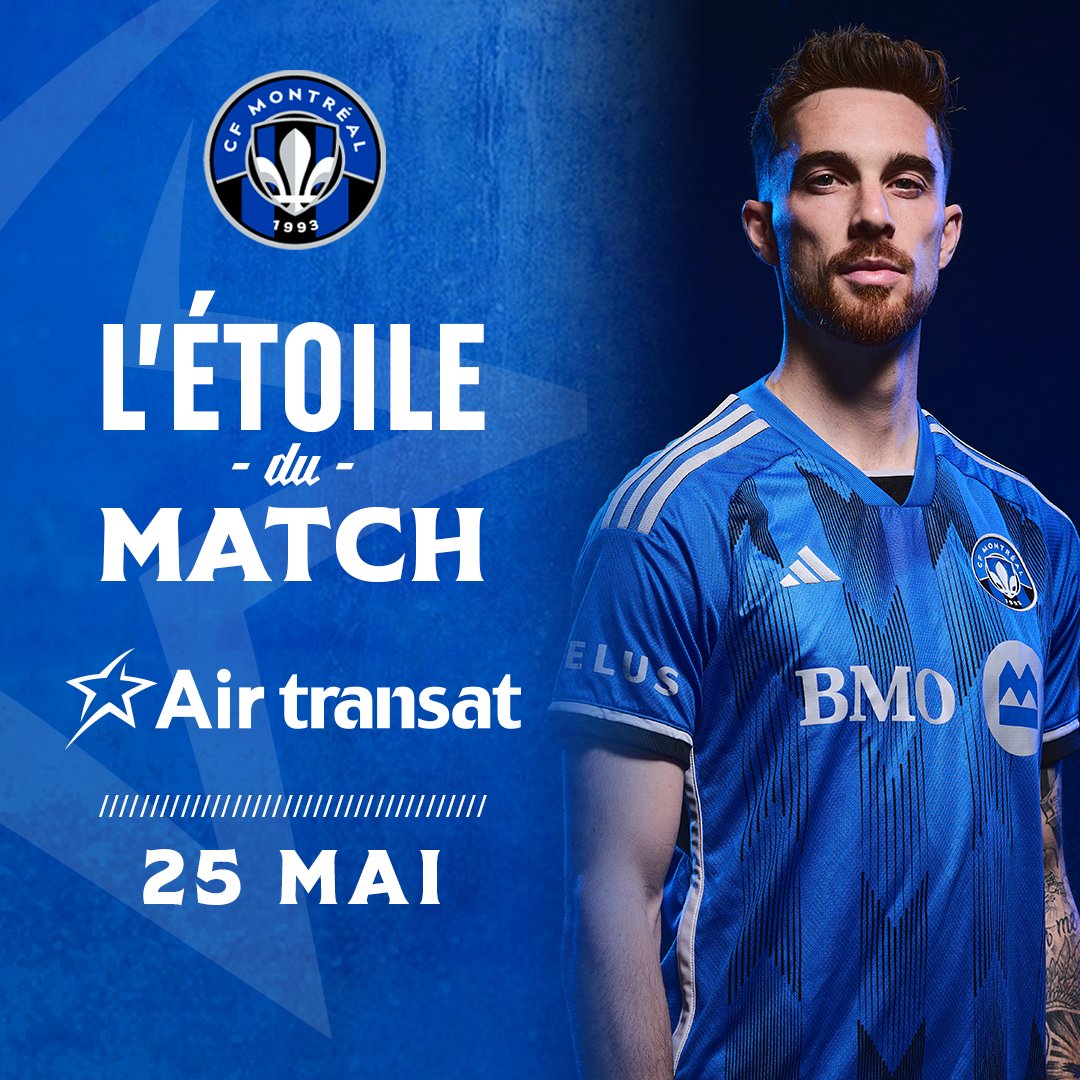 Votre étoile du match @airtransat : Joel Waterman! Joel Waterman is your Air Transat Star of the Game ⭐️ #CFMTL