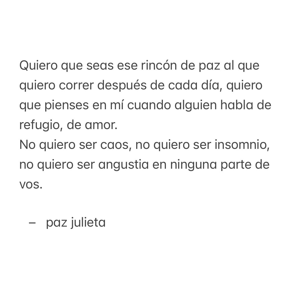 “Quiero ser lo mejor para vos…”