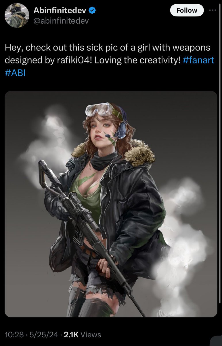 JuulTeam6ix's tweet photo. Ayeee yooo @abinfinitedev you gunna address the fact you posted art work claiming it was for #ABI when in reality it was a female Shturman?  Or how the two artists names in each post doesn’t match? Fans are learning off tencent. 

#escapefromtarkov #tarkov #eft #arenabreakout https://t.co/8XBtJrRSUW