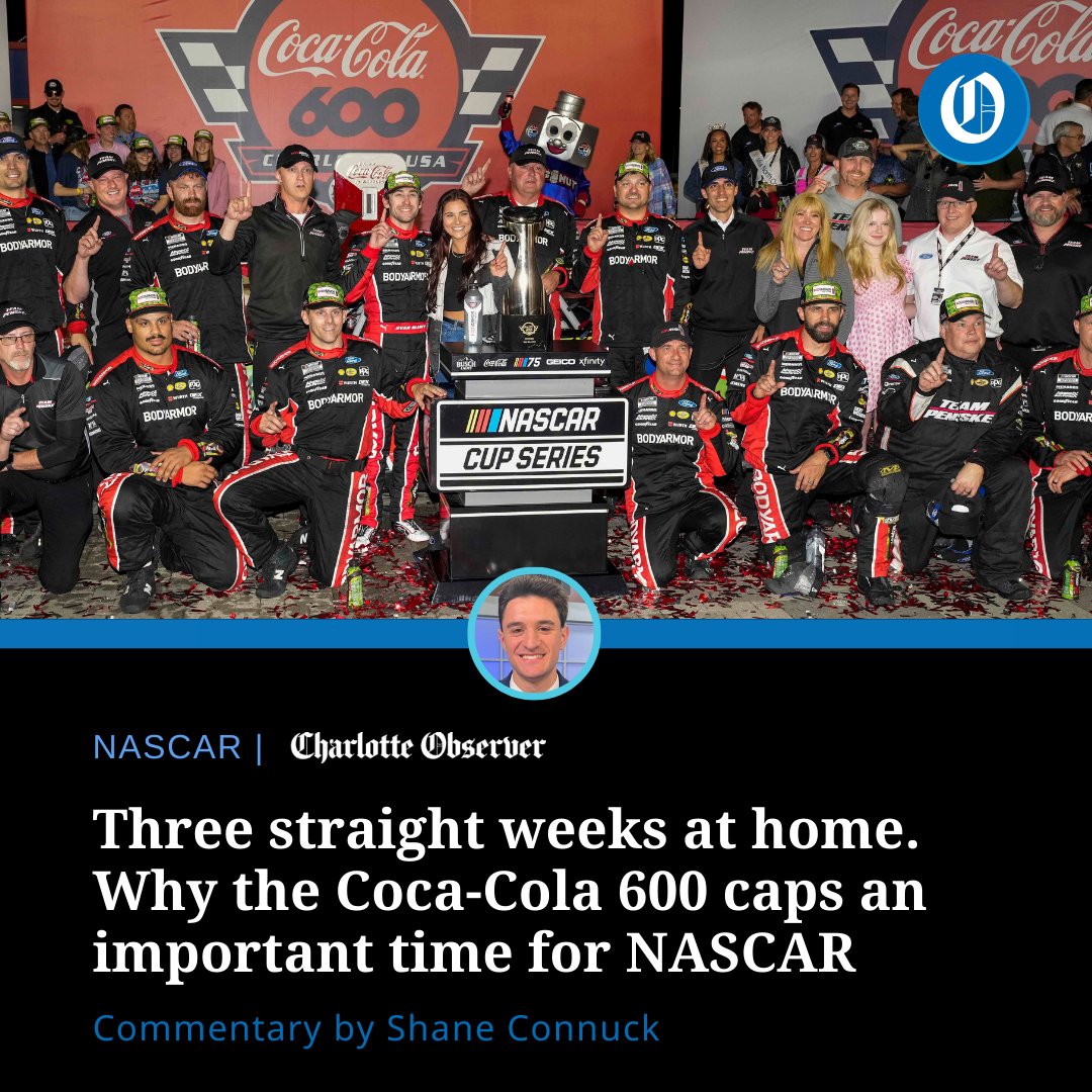NASCAR has been expanding its schedule into new strategic growth markets. Still, the sport knows its ratings, viewership and fan data are strongest in the Carolinas. @shane_connuck on today's Coca-Cola 600 caps an important time for #NASCAR TAP HERE: charlotteobserver.com/sports/nascar-…